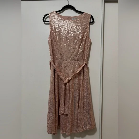 Grace Karin Elegant Sequin Rose Gold Dress - Picture 2 of 5